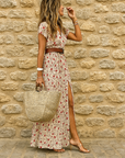 Abito Maxi Boho Arioso da Donna con Cintura Coordinata