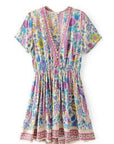 Abito Mini Donna Crema a Fiori