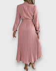 Abito Midi Elegante Plissettato da Donna