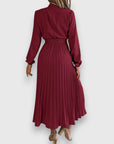 Abito Midi Elegante Plissettato da Donna