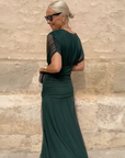 Abito lungo da donna elegante con scollo a V Fantasy per feste