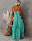 Abito lungo bohemien floreale da donna