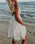 Vestito Mini in Pizzo Bianco da Donna