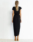 Abito lungo da donna con spacco maxi