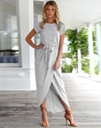Abito lungo da donna con spacco maxi