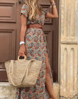 Abito lungo da donna con spacco