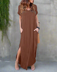 Abito lungo da donna in stile T-shirt
