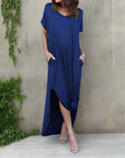 Abito lungo da donna in stile T-shirt