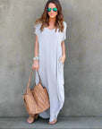 Abito lungo da donna in stile T-shirt
