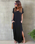 Abito lungo da donna in stile T-shirt