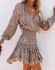 Vestito Mini Donna con Stampa Leopardo