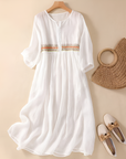 Abito midi donna con fantasia