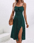 Abito midi a pois da donna