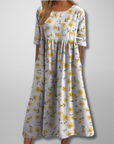 Abito midi floreale donna a vestibilità comoda