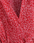 Abito midi donna con scollo a V