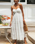 Abito bianco da donna con spalline sottili