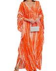 Yana Kaftan Donna Taglia Grande – Abito Maxi da Spiaggia in Viscosa, Scollo a V e Maniche a Pipistrello Bohemien