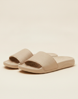 Ciabatte Slides Uomo con Fascia Testurizzata – Comfort Premium - Beige