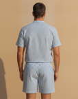 Completo Coordinato Uomo Camicia Gingham e Pantaloncini - vista posteriore