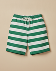 Pantaloncini Uomo a Righe Estivi – Stile Mediterraneo Fresco - Verde e Bianco