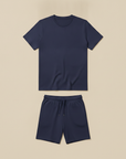 Completo Coordinato Uomo T-shirt e Pantaloncini - Blu Navy