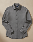 Camicia Uomo in Cotone Leggero – Colletto Classico Estivo - Grigio Chiaro