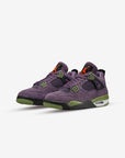Nike Air Jordan 4 Retro Canyon Purple sneakers alte in viola bianco - vista frontale