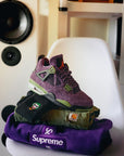 Nike Air Jordan 4 Retro Canyon Purple sneakers alte in viola bianco - dettaglio tallone