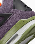 Nike Air Jordan 4 Retro Canyon Purple sneakers alte in viola bianco - dettaglio tomaia