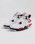 Nike Air Jordan 4 Retro Red Cement sneakers alte in bianco rosso - vista dall'alto
