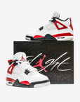 Nike Air Jordan 4 Retro Red Cement sneakers alte in bianco rosso - dettaglio suola