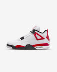 Nike Air Jordan 4 Retro Red Cement sneakers alte in bianco rosso - vista laterale