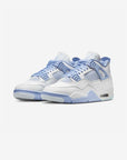 Nike Air Jordan 4 Retro Aluminum Forget Me Not sneakers alte in bianco azzurro - vista frontale