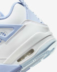 Nike Air Jordan 4 Retro Aluminum Forget Me Not sneakers alte in bianco azzurro - dettaglio tomaia