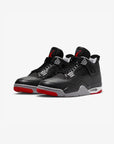Nike Air Jordan 4 Retro Bred Reimagined sneakers alte in nero rosso - vista frontale