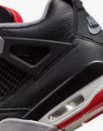 Nike Air Jordan 4 Retro Bred Reimagined sneakers alte in nero rosso - vista posteriore