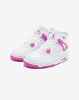 Nike Air Jordan 4 Retro Hyper Violet sneakers alte in viola bianco - vista frontale