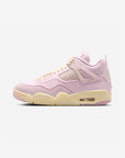 Nike Air Jordan 4 Retro Iced Carmine sneakers alte in bianco rosso - vista laterale