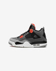 Nike Air Jordan 4 Retro Infrared sneakers alte in grigio rosso - vista laterale