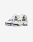 Nike Air Jordan 4 Retro Light Lemon Twist sneakers alte in giallo bianco - vista frontale