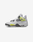 Nike Air Jordan 4 Retro Light Lemon Twist sneakers alte in giallo bianco - vista laterale