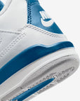 Nike Air Jordan 4 Retro Military Blue sneakers alte in bianco blu - vista posteriore