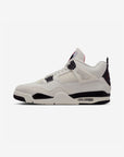 Nike Air Jordan 4 Retro OG Flight Club sneakers alte in bianco nero - vista laterale