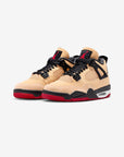Nike Air Jordan 4 Retro Pizza sneakers alte in bianco rosso - vista frontale