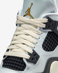 Nike Air Jordan 4 Retro Platinum Gold sneakers alte in bianco oro - dettaglio suola