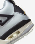 Nike Air Jordan 4 Retro Platinum Gold sneakers alte in bianco oro - dettaglio tomaia
