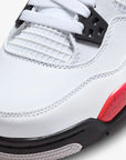 Nike Air Jordan 4 Retro Red Cement sneakers alte in bianco rosso - dettaglio suola