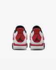 Nike Air Jordan 4 Retro Red Cement sneakers alte in bianco rosso - vista posteriore