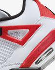 Nike Air Jordan 4 Retro Red Cement sneakers alte in bianco rosso - dettaglio tomaia