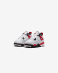Nike Air Jordan 4 Retro Red Cement sneakers alte in bianco rosso - vista frontale